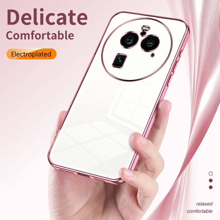For OPPO Find X6 Pro Transparent Plating Fine Hole Phone Case(Green) - OPPO Cases by PMC TechLife | Online Shopping South Africa | PMC TechLife | Buy Now Pay Later Mobicred