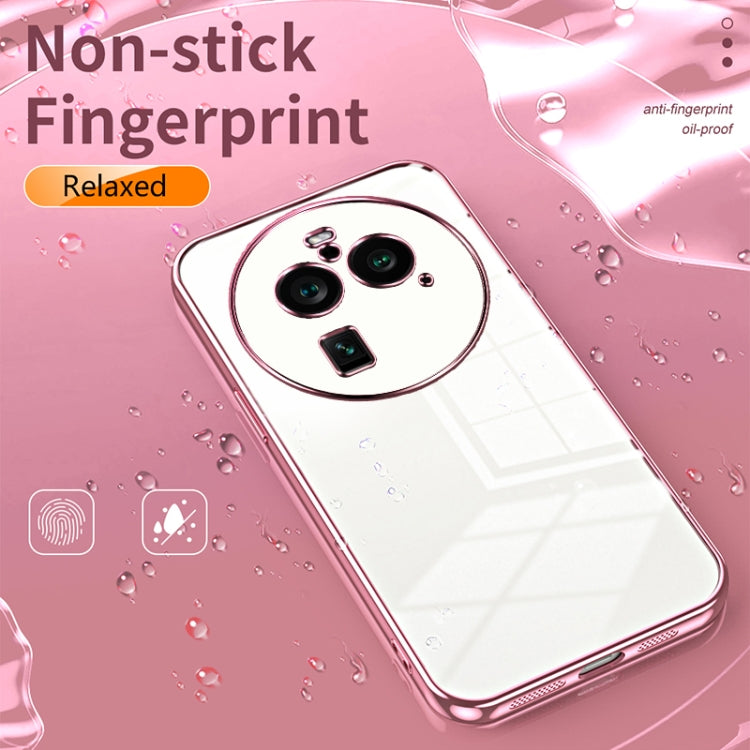 For OPPO Find X6 Pro Transparent Plating Fine Hole Phone Case(Silver) - OPPO Cases by PMC TechLife | Online Shopping South Africa | PMC TechLife | Buy Now Pay Later Mobicred