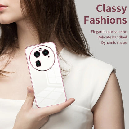For OPPO Find X6 Transparent Plating Fine Hole Phone Case(Purple) - OPPO Cases by PMC Jewellery | Online Shopping South Africa | PMC Jewellery | Buy Now Pay Later Mobicred