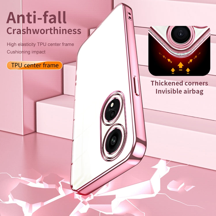 For OPPO A1 Pro Transparent Plating Fine Hole Phone Case(Transparent) - OPPO Cases by PMC TechLife | Online Shopping South Africa | PMC TechLife | Buy Now Pay Later Mobicred