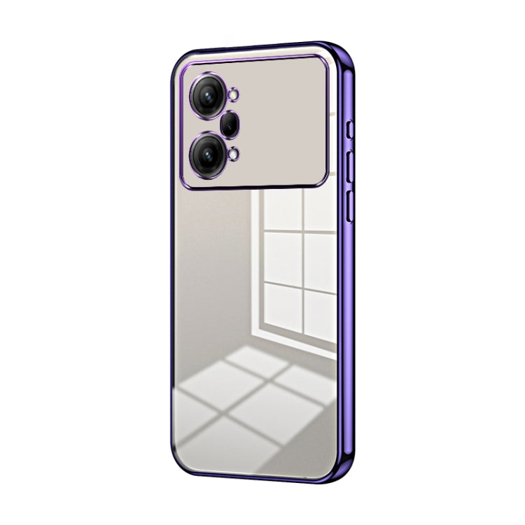 For OPPO K10 Pro Transparent Plating Fine Hole Phone Case(Purple) - OPPO Cases by PMC Jewellery | Online Shopping South Africa | PMC Jewellery | Buy Now Pay Later Mobicred