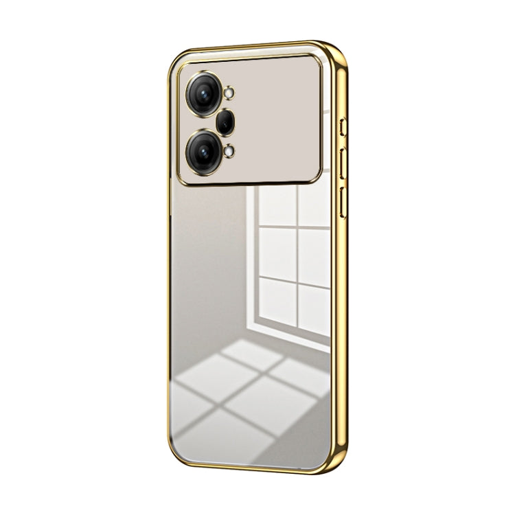 For OPPO K10 Pro Transparent Plating Fine Hole Phone Case(Gold) - OPPO Cases by PMC TechLife | Online Shopping South Africa | PMC TechLife | Buy Now Pay Later Mobicred