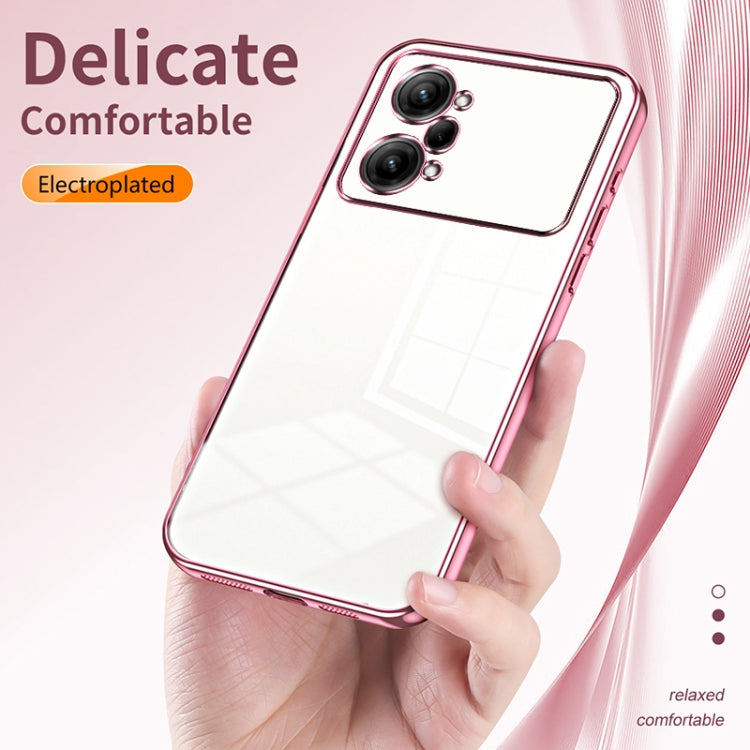 For OPPO K10 Pro Transparent Plating Fine Hole Phone Case(Gold) - OPPO Cases by PMC TechLife | Online Shopping South Africa | PMC TechLife | Buy Now Pay Later Mobicred