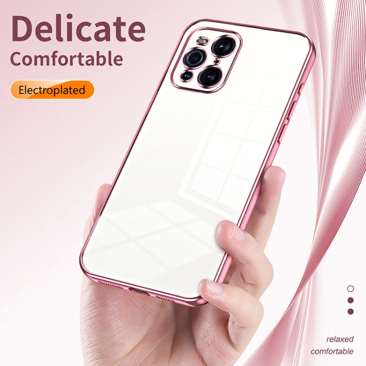 For OPPO Find X3 / Find X3 Pro Transparent Plating Fine Hole Phone Case(Silver) - OPPO Cases by PMC TechLife | Online Shopping South Africa | PMC TechLife | Buy Now Pay Later Mobicred