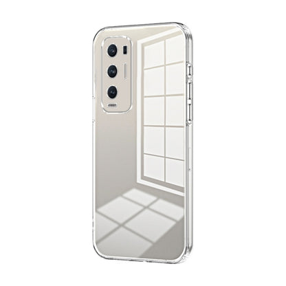 For OPPO Reno5 Pro+ Transparent Plating Fine Hole Phone Case(Transparent) - OPPO Cases by PMC Jewellery | Online Shopping South Africa | PMC Jewellery | Buy Now Pay Later Mobicred