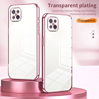 For OPPO A92s / Reno4 Z 5G Transparent Plating Fine Hole Phone Case(Transparent) - OPPO Cases by PMC Jewellery | Online Shopping South Africa | PMC Jewellery | Buy Now Pay Later Mobicred