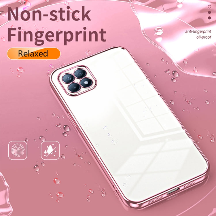 For OPPO Reno4 SE Transparent Plating Fine Hole Phone Case(Green) - OPPO Cases by PMC TechLife | Online Shopping South Africa | PMC TechLife | Buy Now Pay Later Mobicred