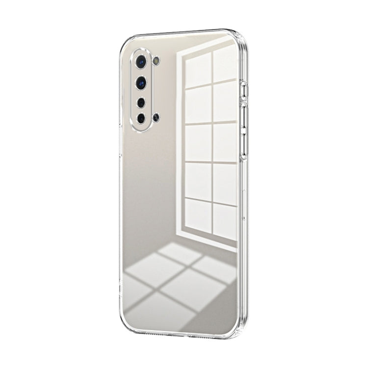 For OPPO Reno3 5G / Find X2 Lite Transparent Plating Fine Hole Phone Case(Transparent) - OPPO Cases by PMC Jewellery | Online Shopping South Africa | PMC Jewellery | Buy Now Pay Later Mobicred