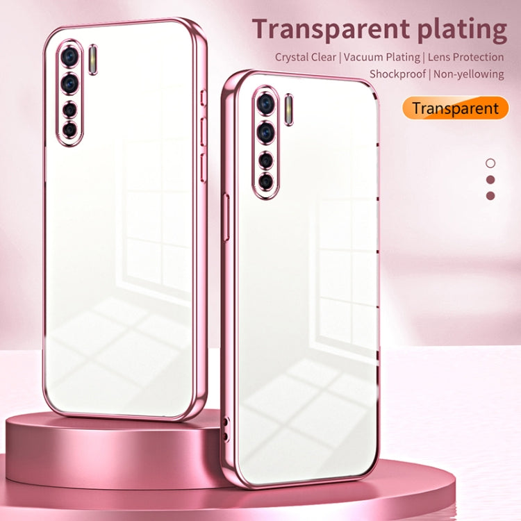 For OPPO A91 Transparent Plating Fine Hole Phone Case(Green) - OPPO Cases by PMC TechLife | Online Shopping South Africa | PMC TechLife | Buy Now Pay Later Mobicred