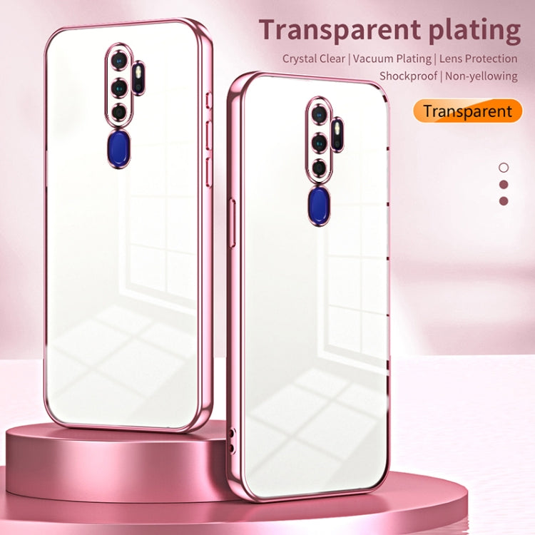 For OPPO A11x / A9 2020 Transparent Plating Fine Hole Phone Case(Green) - OPPO Cases by PMC Jewellery | Online Shopping South Africa | PMC Jewellery | Buy Now Pay Later Mobicred