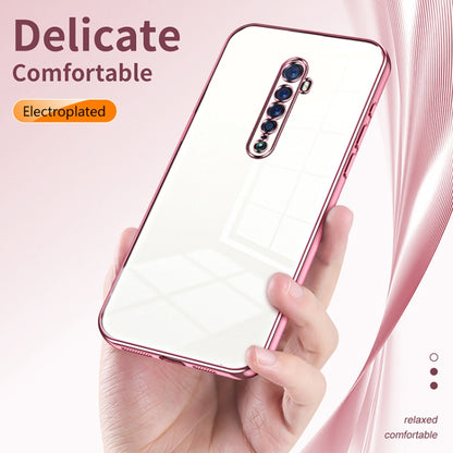 For OPPO Reno2 Transparent Plating Fine Hole Phone Case(Black) - OPPO Cases by PMC Jewellery | Online Shopping South Africa | PMC Jewellery | Buy Now Pay Later Mobicred