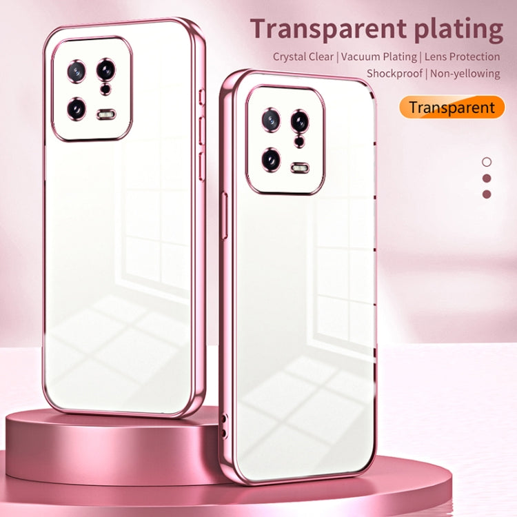 For Xiaomi 13 Transparent Plating Fine Hole Phone Case(Purple) - 13 Cases by PMC TechLife | Online Shopping South Africa | PMC TechLife | Buy Now Pay Later Mobicred