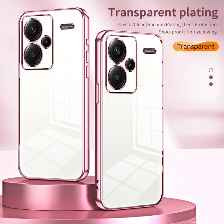 For Xiaomi Redmi Note 13 Pro+ Transparent Plating Fine Hole Phone Case(Gold) - Note 13 Pro+ Cases by PMC TechLife | Online Shopping South Africa | PMC TechLife | Buy Now Pay Later Mobicred