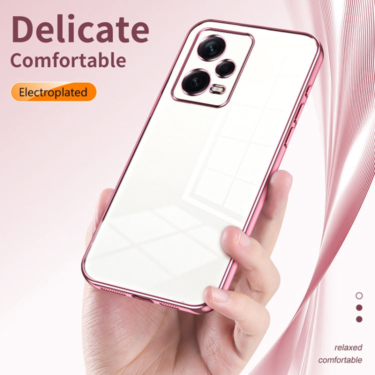 For Xiaomi Redmi Note 12 Pro+  Transparent Plating Fine Hole Phone Case(Transparent) - Xiaomi Cases by PMC TechLife | Online Shopping South Africa | PMC TechLife | Buy Now Pay Later Mobicred