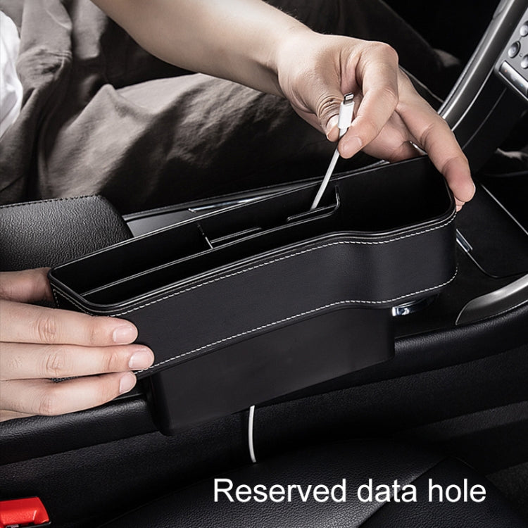 Car Multi-functional Console Box Cup Holder Seat Gap Side Storage Box, Leather Style, Color:Black(Front Passenger Seat) - Stowing Tidying by PMC TechLife | Online Shopping South Africa | PMC TechLife | Buy Now Pay Later Mobicred