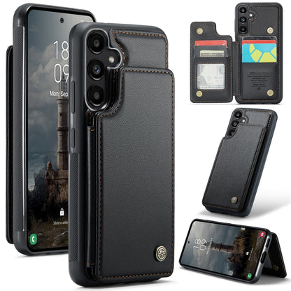 For Samsung Galaxy A55 5G CaseMe C22 PC+TPU Business Style RFID Anti-theft Leather Phone Case(Black) - Galaxy Phone Cases by CaseMe | Online Shopping South Africa | PMC Jewellery | Buy Now Pay Later Mobicred