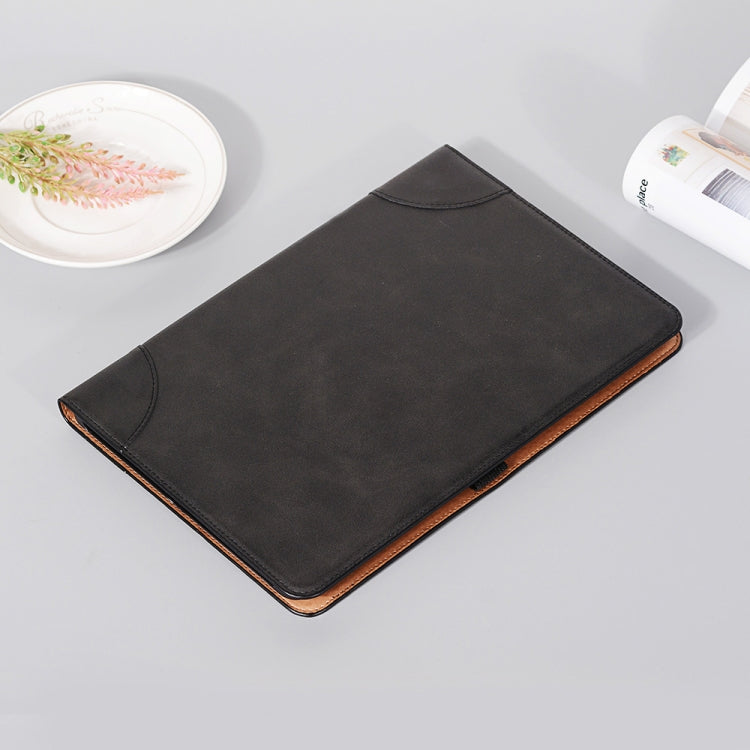 For Samsung Galaxy Tab S9 Retro Book Leather Tablet Case(Black) - Galaxy Tab S9 Cases by PMC Jewellery | Online Shopping South Africa | PMC Jewellery | Buy Now Pay Later Mobicred