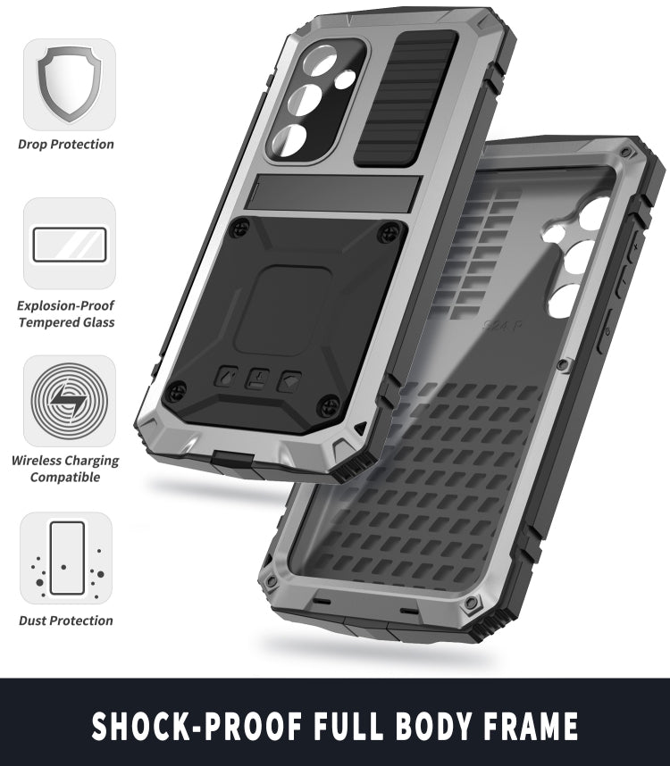 For Samsung Galaxy S24+ 5G R-JUST Life Waterproof Dustproof Shockproof Phone Case(Silver) - Galaxy S24+ 5G Cases by R-JUST | Online Shopping South Africa | PMC Jewellery