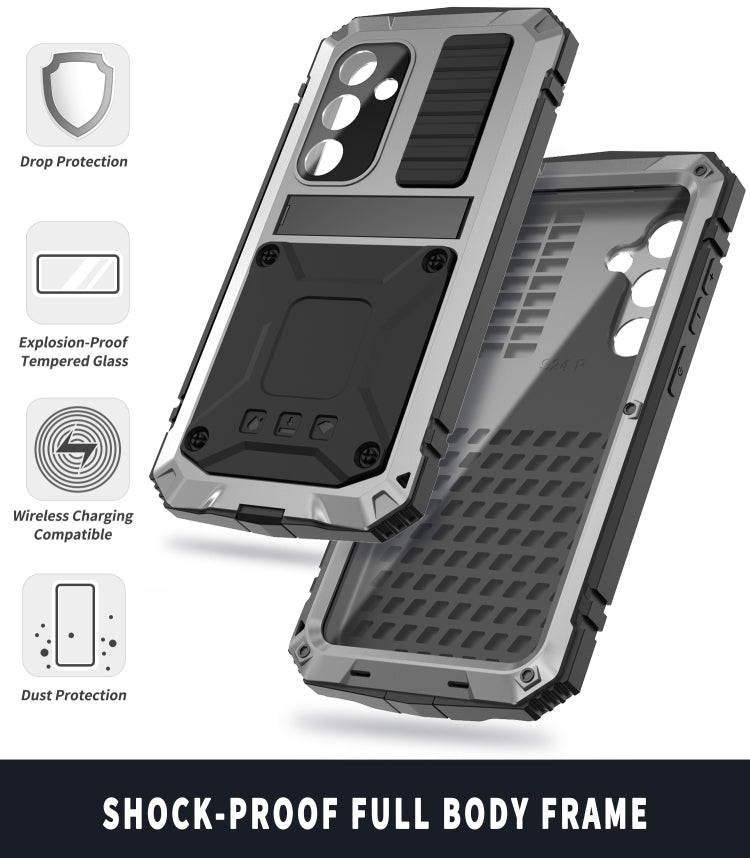 For Samsung Galaxy S24 5G R-JUST Life Waterproof Dustproof Shockproof Phone Case(Silver) - Galaxy S24 5G Cases by R-JUST | Online Shopping South Africa | PMC Jewellery