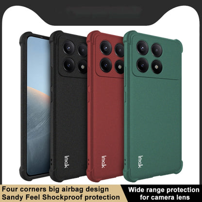 For Xiaomi Redmi K70 5G / K70 Pro 5G imak Shockproof Airbag TPU Phone Case(Matte Red) - K70 Pro Cases by imak | Online Shopping South Africa | PMC Jewellery | Buy Now Pay Later Mobicred