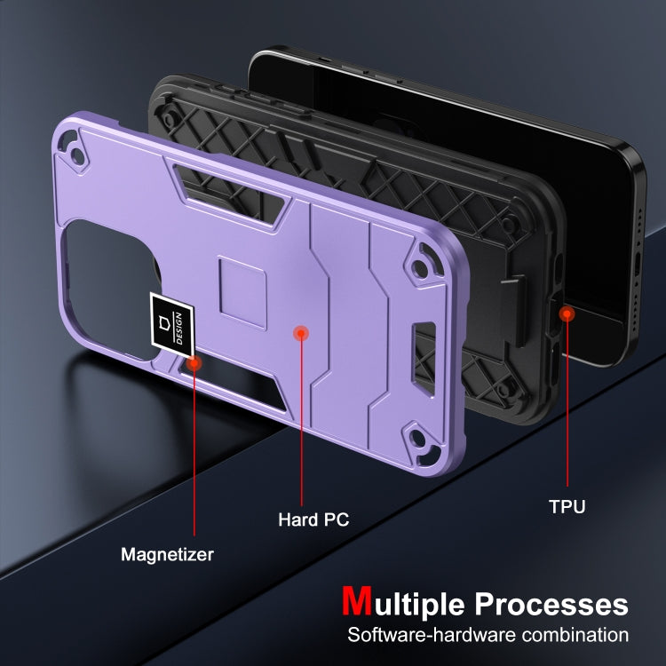 For Tecno Camon 19 2 in 1 Shockproof Phone Case(Purple) - Tecno Cases by PMC TechLife | Online Shopping South Africa | PMC TechLife | Buy Now Pay Later Mobicred
