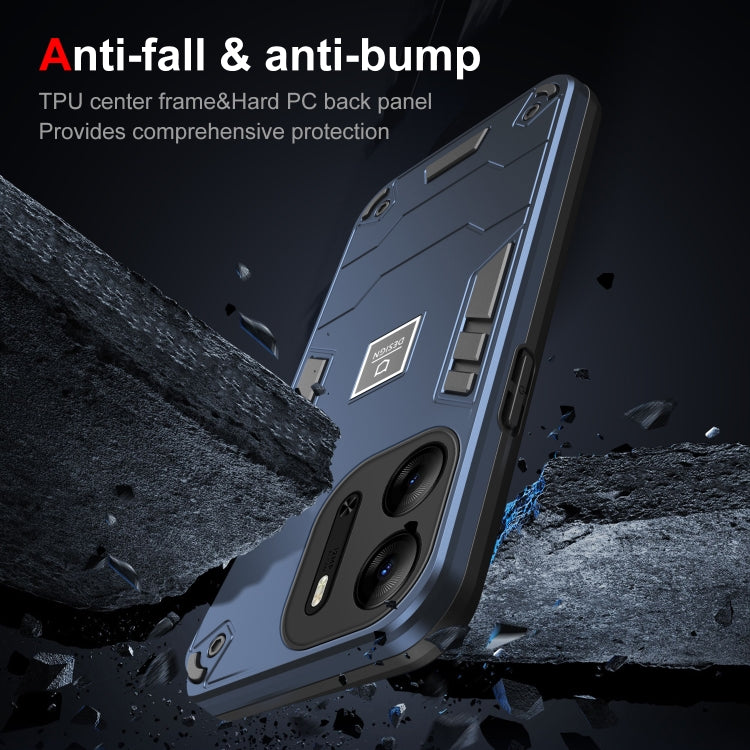 For Tecno Pop 7 Pro 2 in 1 Shockproof Phone Case(Blue) - Tecno Cases by PMC TechLife | Online Shopping South Africa | PMC TechLife | Buy Now Pay Later Mobicred