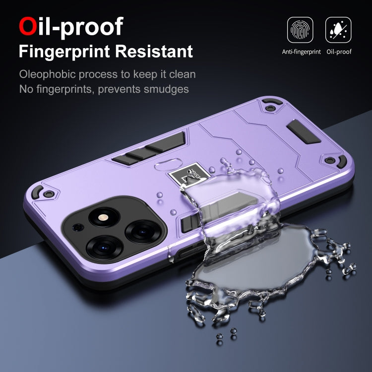 For Tecno Spark 10 Pro 2 in 1 Shockproof Phone Case(Purple) - Tecno Cases by PMC TechLife | Online Shopping South Africa | PMC TechLife | Buy Now Pay Later Mobicred