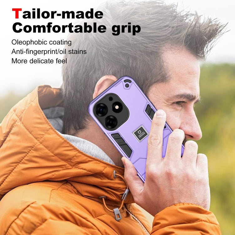 For Tecno Spark 10 Pro 2 in 1 Shockproof Phone Case(Purple) - Tecno Cases by PMC TechLife | Online Shopping South Africa | PMC TechLife | Buy Now Pay Later Mobicred