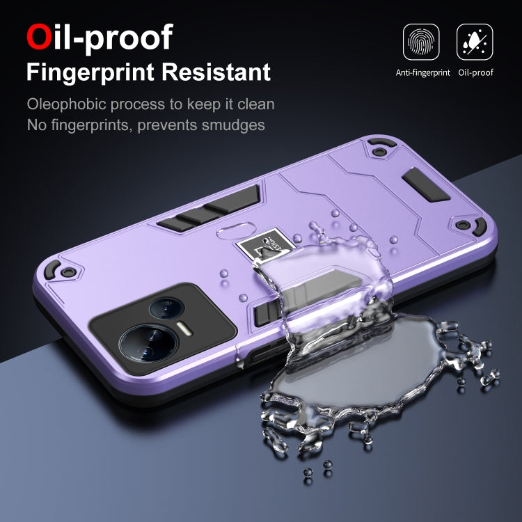 For Tecno Spark 10 5G 2 in 1 Shockproof Phone Case(Purple) - Tecno Cases by PMC TechLife | Online Shopping South Africa | PMC TechLife | Buy Now Pay Later Mobicred