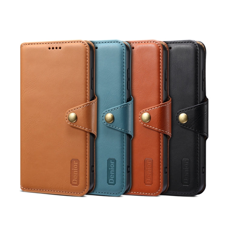 For Samsung Galaxy S24+ 5G Denior Cowhide Texture Wallet Style Leather Phone Case(Khaki) - Galaxy S24+ 5G Cases by Denior | Online Shopping South Africa | PMC Jewellery | Buy Now Pay Later Mobicred