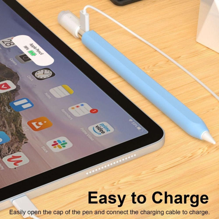 For Apple Pencil (USB-C) Jelly Silicone Stylus Pen Protective Cover(Purple) - Pencil Accessories by PMC TechLife | Online Shopping South Africa | PMC TechLife