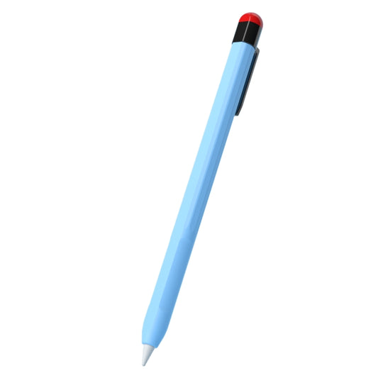 For Apple Pencil 2 Pen Clip Silicone Stylus Pen Protective Case(Sky Blue) - Pencil Accessories by PMC Jewellery | Online Shopping South Africa | PMC Jewellery | Buy Now Pay Later Mobicred