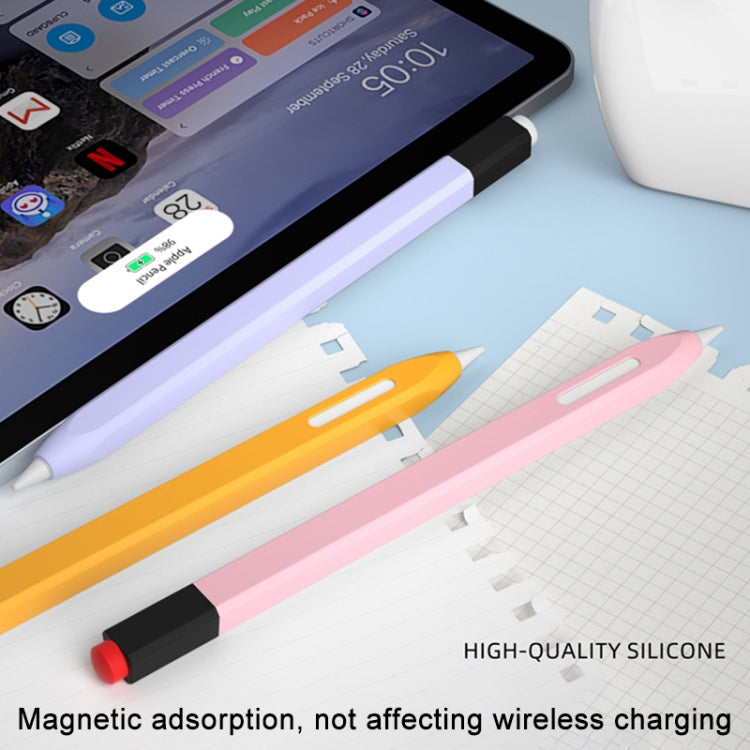 For Apple Pencil 2 Retro Pencil Style Stylus Pen Protective Case(Grey) - Pencil Accessories by PMC Jewellery | Online Shopping South Africa | PMC Jewellery | Buy Now Pay Later Mobicred