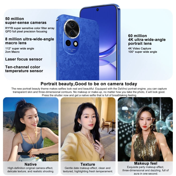 Huawei nova 12, 8GB+256GB, Screen Fingerprint Identification, 6.7 inch HarmonyOS 4.0 Octa Core, Network: 4G, NFC, OTG, Not Support Google Play(Blue) - Huawei Mate & P by Huawei | Online Shopping South Africa | PMC Jewellery | Buy Now Pay Later Mobicred