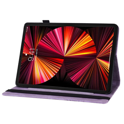 For iPad Pro 12.9 2022 / Air 13 2024 Big Butterfly Embossed Leather Tablet Case(Purple) - iPad Pro 12.9 (2022/2021) Cases by PMC Jewellery | Online Shopping South Africa | PMC Jewellery | Buy Now Pay Later Mobicred