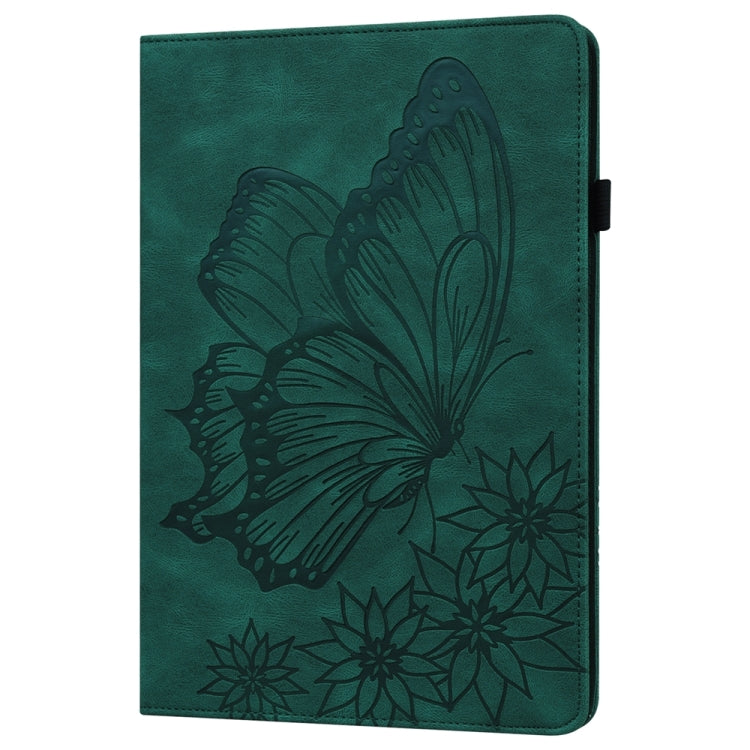 For iPad Pro 13 2024 Big Butterfly Embossed Leather Tablet Case(Green) - free shipping - PMC TechLife - Order now!