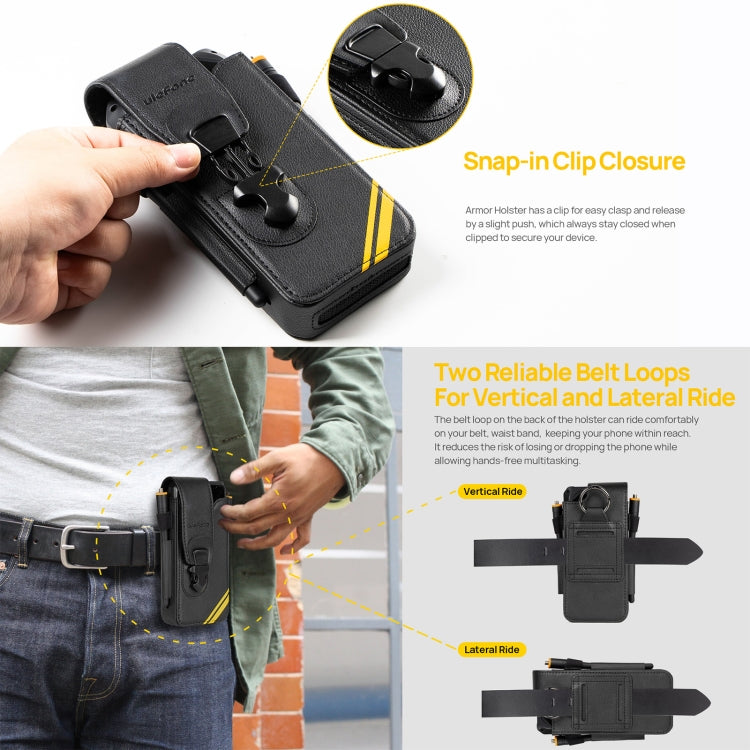 For Ulefone Armor 26 Ultra Ulefone Armor Holster Multi-Purpose Phone Pouch Waist Bag(Black) - Ulefone Cases by Ulefone | Online Shopping South Africa | PMC Jewellery | Buy Now Pay Later Mobicred