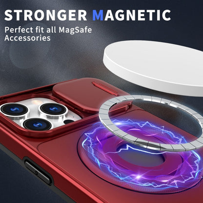 For iPhone 15 Pro Camshield MagSafe Ring Holder Armor Phone Case(Red) - More iPhone Cases by PMC Jewellery | Online Shopping South Africa | PMC Jewellery