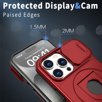 For iPhone 13 Pro Max Camshield MagSafe Ring Holder Armor Phone Case(Red) - iPhone 13 Pro Max Cases by PMC Jewellery | Online Shopping South Africa | PMC Jewellery