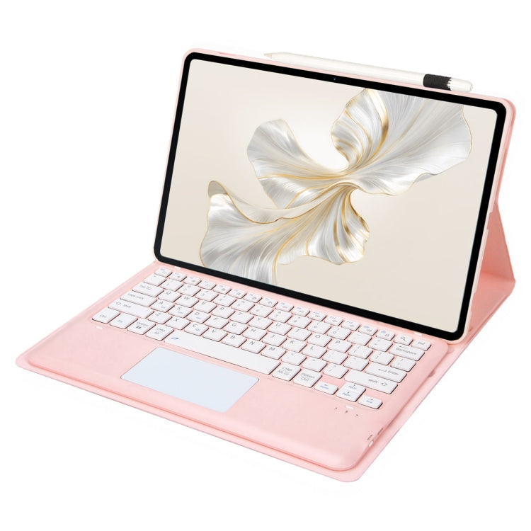 For Honor Pad 9 AH19-A TPU Ultra-thin Detachable Bluetooth Keyboard Tablet Leather Case with Touchpad(Pink) - Huawei Keyboard by PMC TechLife | Online Shopping South Africa | PMC TechLife