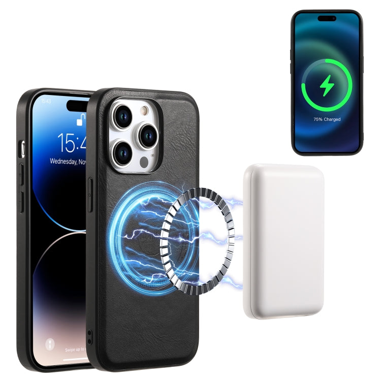 For iPhone 13 Pro Max Denior Cowhide Texture Leather MagSafe Phone Case(Black) - free shipping - PMC TechLife - Order now!
