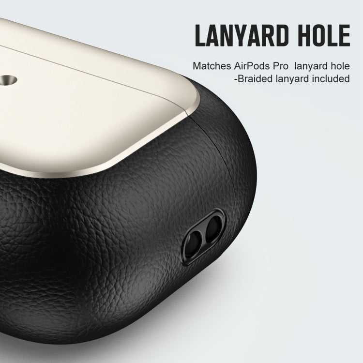 For AirPods 3 Electroplated Leather Texture Wireless Earphones Protective Case(Black) - For AirPods 3 by PMC Jewellery | Online Shopping South Africa | PMC Jewellery | Buy Now Pay Later Mobicred