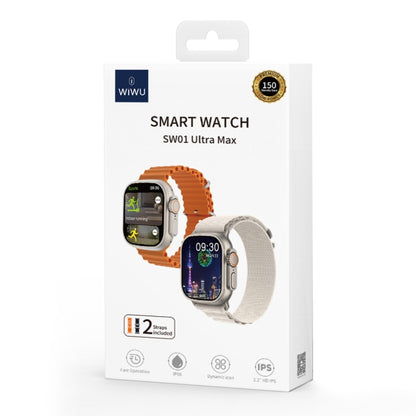 WIWU SW01 Ultra Max 2.2 inch IPS Screen IP68 Waterproof Bluetooth Smart Watch(Silver) - Smart Watches by WIWU | Online Shopping South Africa | PMC Jewellery | Buy Now Pay Later Mobicred