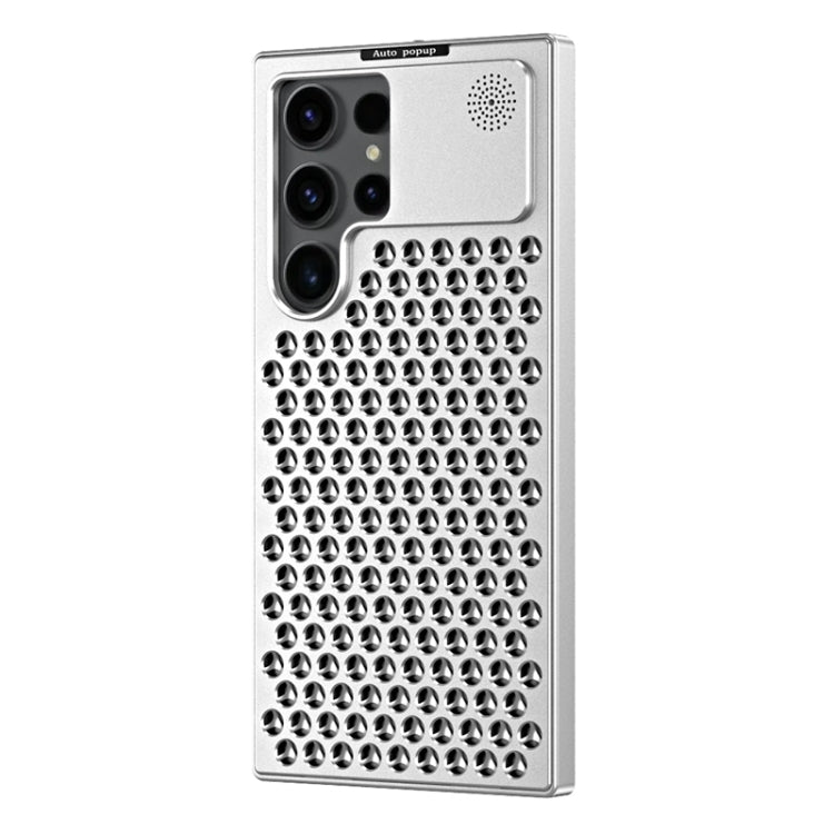 For Samsung Galaxy S23 Ultra 5G R-JUST RJ58 Aromatherapy Metal Cooling Phone Case(Silver) - Galaxy S23 Ultra 5G Cases by R-JUST | Online Shopping South Africa | PMC Jewellery | Buy Now Pay Later Mobicred