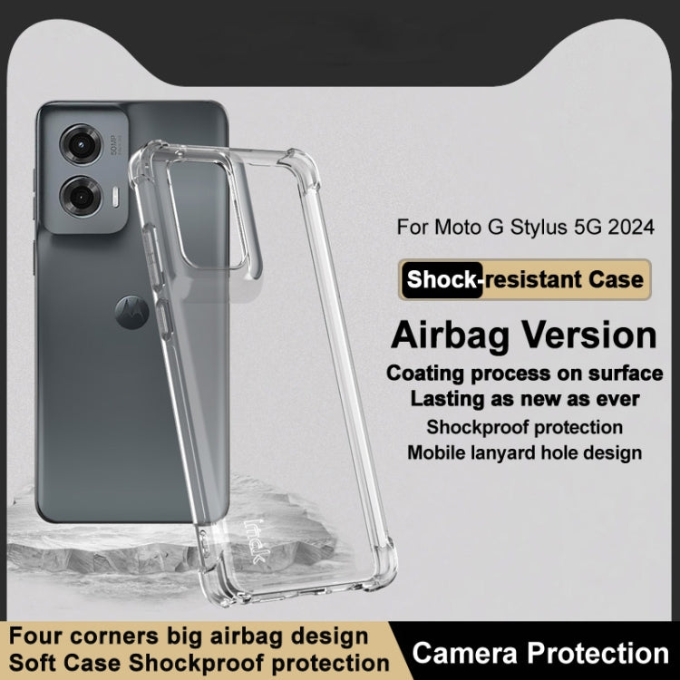 For Motorola Moto G Stylus 5G 2024 imak Shockproof Airbag TPU Phone Case(Transparent) - Motorola Cases by imak | Online Shopping South Africa | PMC Jewellery | Buy Now Pay Later Mobicred