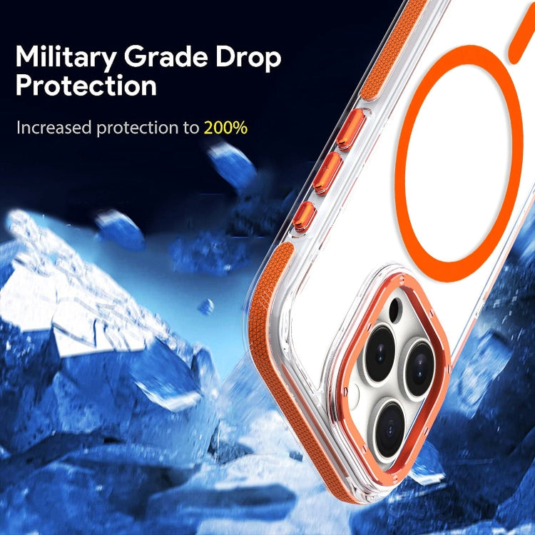 For iPhone 12 Pro Dual-Color Clear Acrylic Hybrid TPU MagSafe Phone Case(Grey) - iPhone 12 / 12 Pro Cases by PMC TechLife | Online Shopping South Africa | PMC TechLife