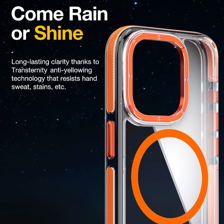 For iPhone 11 Pro Max Dual-Color Clear Acrylic Hybrid TPU MagSafe Phone Case(Red) - iPhone 11 Pro Max Cases by PMC TechLife | Online Shopping South Africa | PMC TechLife