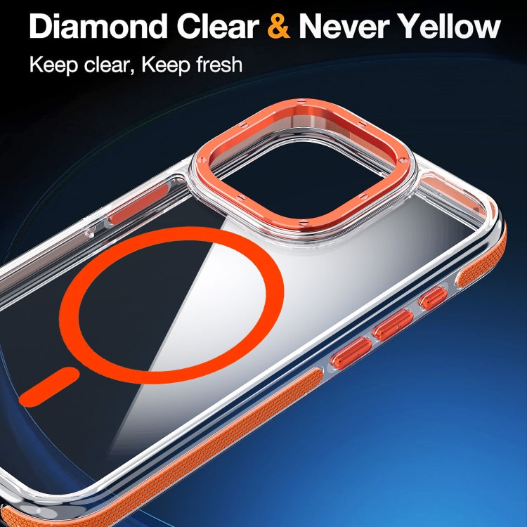 For iPhone 15 Plus Dual-Color Clear Acrylic Hybrid TPU MagSafe Phone Case(Red) - iPhone 15 Plus Cases by PMC TechLife | Online Shopping South Africa | PMC TechLife
