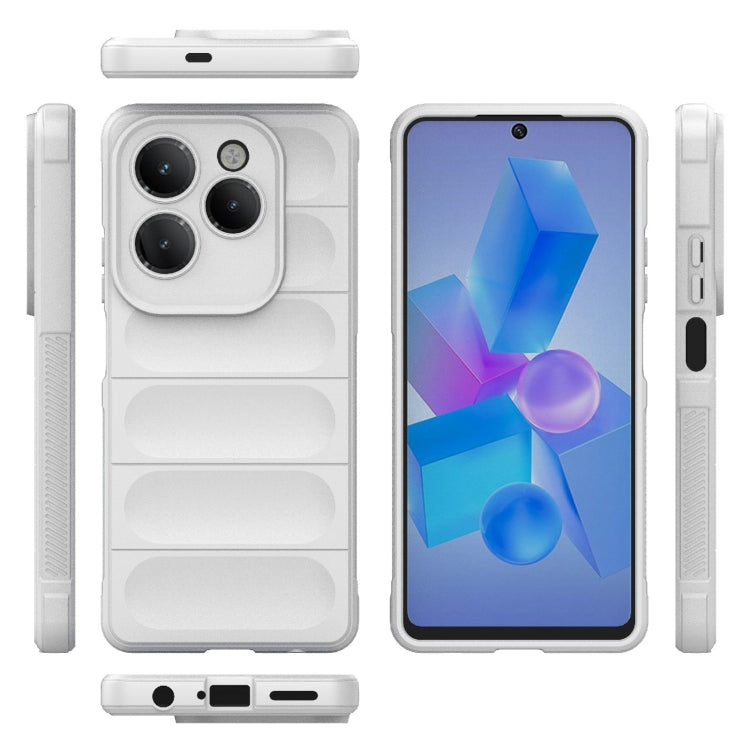 For Infinix Hot 40 Pro / Hot 40 Magic Shield TPU + Flannel Phone Case(White) - Infinix Cases by PMC TechLife | Online Shopping South Africa | PMC TechLife | Buy Now Pay Later Mobicred