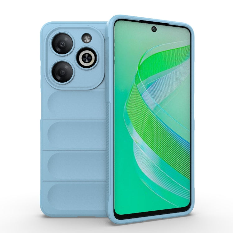 For Infinix Smart 8 Magic Shield TPU + Flannel Phone Case(Light Blue) - Infinix Cases by PMC TechLife | Online Shopping South Africa | PMC TechLife | Buy Now Pay Later Mobicred